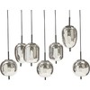 Pakabinamas šviestuvas Lampa wisząca Beliani Lampa wisząca szklana 7-punktowa sidabrinė TARLO
