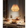 Pakabinamas šviestuvas Beliani Lampa wisząca DAMIT Plecionka Naturalny