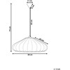 Pakabinamas šviestuvas Beliani Lampa wisząca ZULIA Materiał syntetyczny Baltas