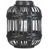 Beliani Žibintas BORACAY Bamboo Wood 30 cm Juodas