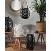 Beliani MAURITIJUS 30 cm juoda medinė lempa
