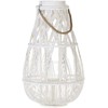 Beliani Žibintas TONGA Bamboo Wood 56 cm Baltas