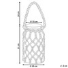 Beliani Lumarko Lampion Glass Makrama 31 Cm Baltoji Jalebi!