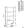 Beliani Sandėliavimo lentyna XITTA Metal 150 cm 75 cm Sidabrinė