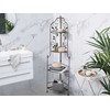 Beliani Kampinė lentyna SIDERNO Metal 158 cm 35 cm Juoda