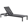 Beliani Deckchair sodo NARDO Extendable Metal Juodas