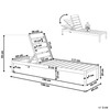 Beliani Deckchair sodo NARDO Extendable Metal Juodas