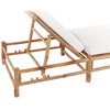 Beliani Lumarko Bamboo sodo gultas, šviesaus medžio su balta LIGURE!