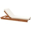 Beliani Deckchair sodo su pagalvėlė GRANARI Prailginamas Acacia Wood Ruda