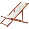 Beliani Deckchair sodo ir 2 keičiamų audinių rinkinys (skirtingi variantai) tamsus medis AVELLINO