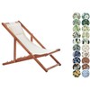 Beliani Deckchair sodo ir 2 keičiamų audinių rinkinys (skirtingi variantai) tamsus medis AVELLINO
