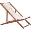 Beliani Deckchair sodo ir 2 keičiamų audinių rinkinys (skirtingi variantai) tamsus medis AVELLINO