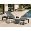 Beliani Deckchair sodo NARDO Extendable Metal Juodas