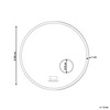 Beliani Vonios veidrodis LED FIXIN 80 cm 80 cm su integruotu Bluetooth garsiakalbiu, sidabrinis