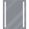 Beliani Vonios kambario veidrodis su LED apšvietimu MARTINET 60 cm 80 cm, sidabrinis
