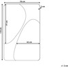 Beliani Sieninis veidrodis ORMES 70 cm 110 cm pilkas