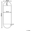 Beliani Sieninis veidrodis VALLERY 40 cm 120 cm metalinis juodas
