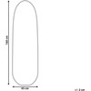 Beliani Sieninis veidrodis DARNETS 45 cm 160 cm metalinis juodas