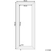 Beliani Sieninis veidrodis CHATAIN 50 cm 130 cm sidabrinės spalvos