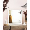 Beliani Sieninis veidrodis BRIGNOLES 50 cm 50 cm Baltas