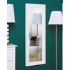 Beliani Sieninis veidrodis VARS 51 cm 141 cm baltas
