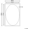 Beliani Sieninis veidrodis NIBELLE 40 cm 60 cm metalinis juodas