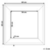 Beliani Sieninis veidrodis PLERIN 60 cm 60 cm metalinis auksinis