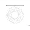 Beliani Sieninis veidrodis TAMPICO 75 cm x 75 cm eglės medienos spalvotas