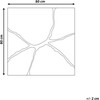 Beliani Sieninis veidrodis COOLE 80 cm 80 cm, auksinis