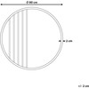 Beliani Sieninis veidrodis COUST 80 cm, auksinis