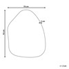 Beliani Sieninis veidrodis PUTEAUX 70 cm 92 cm metalinis auksinis