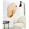 Beliani Sieninis veidrodis ASSIGNY 50 cm 92 cm rudas