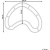 Beliani Sieninis veidrodis BOUVRON 80 cm 60 cm spalvotas