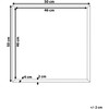 Beliani Sieninis veidrodis BRIGNOLES 50 cm 50 cm juodas