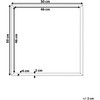 Beliani Sieninis veidrodis BRIGNOLES 50 cm 50 cm Baltas