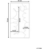 Beliani Sieninis veidrodis CAGERI 41 cm 75 cm medvilnė rožinis