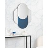 Beliani Sieninis veidrodis CHAILLON 60 cm 80 cm Mėlynas