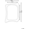 Beliani Sieninis veidrodis CONCARNEAU 65 cm 94 cm auksinės spalvos