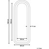 Beliani Sieninis veidrodis CULAN 60 cm x 160 cm, veliūras, rožinis