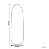 Beliani Sieninis veidrodis DARNETS 45 cm 160 cm metalinis juodas