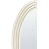 Beliani Sieninis veidrodis DIJON 80 cm 170 cm Medinis Kreminė balta