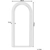 Beliani Sieninis veidrodis DIJON 80 cm 170 cm Medinis Kreminė balta