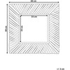 Beliani Sieninis veidrodis KANAB 60 cm 60 cm tikmedžio mediena rudas