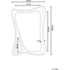 Beliani Sieninis veidrodis LANESTER 70 cm 100 cm juodas