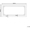 Beliani Vonios veidrodis su LED apšvietimu AVRANCHES 120 cm 60 cm Sidabrinis