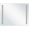 Beliani Vonios veidrodis su LED apšvietimu LIRAC 70 cm 60 cm sidabrinis