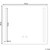 Beliani Vonios veidrodis su LED apšvietimu LIRAC 70 cm 60 cm sidabrinis
