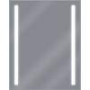 Beliani Vonios kambario veidrodis su LED apšvietimu MARTINET 60 cm 80 cm, sidabrinis