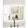 Beliani Vonios veidrodis LED CORROY 80 cm 60 cm Sidabrinis
