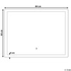 Beliani Vonios veidrodis LED CORROY 80 cm 60 cm Sidabrinis